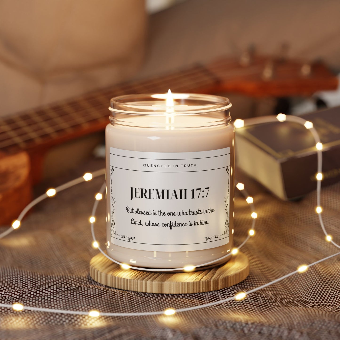 Scented Soy Candle - Jeremiah 17:7 Inspirational Home Decor