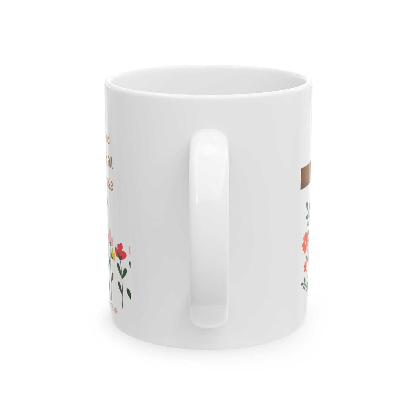 Floral Scripture Ceramic Mug - Perfect for Inspirational Gifts or Morning Coffee