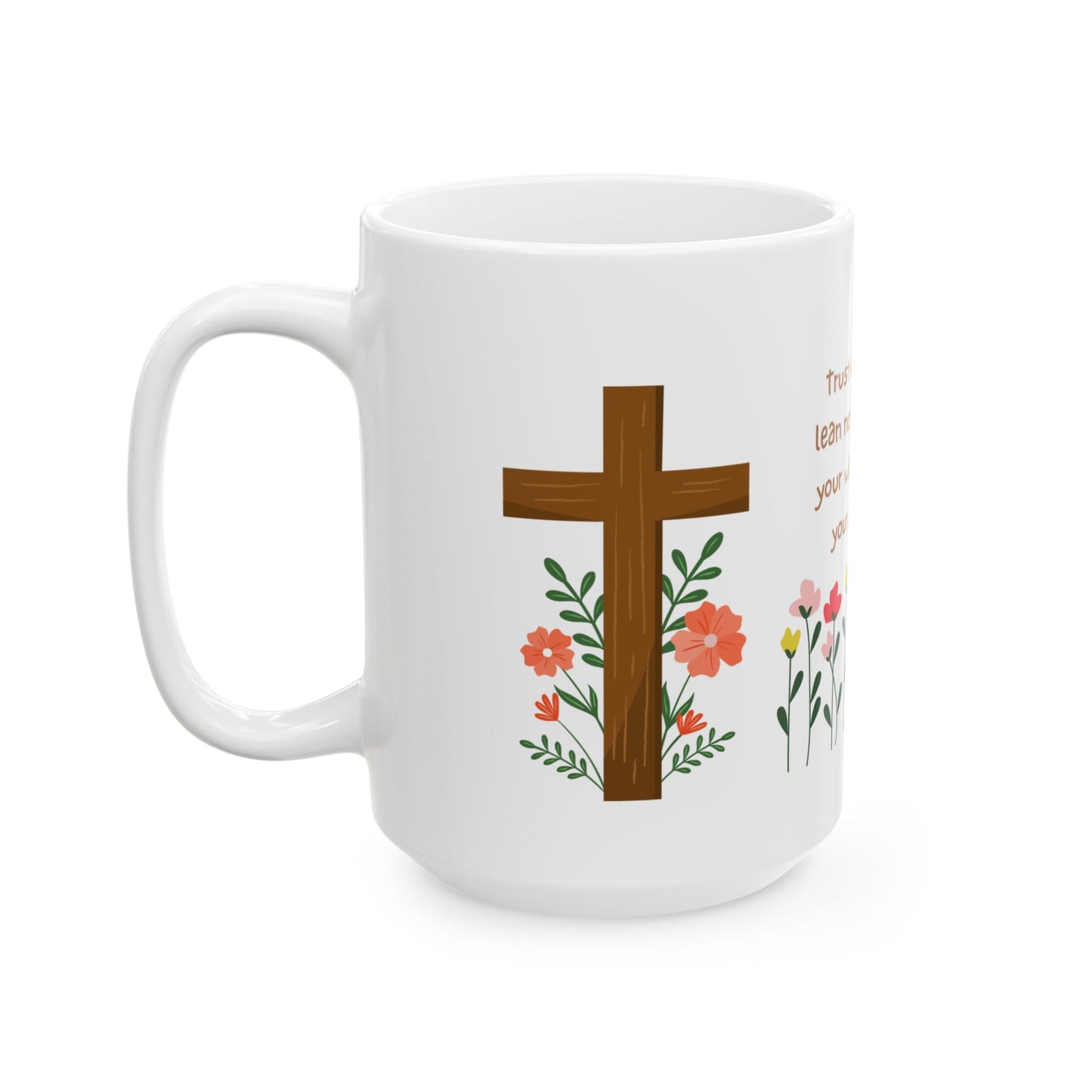 Floral Scripture Ceramic Mug - Perfect for Inspirational Gifts or Morning Coffee