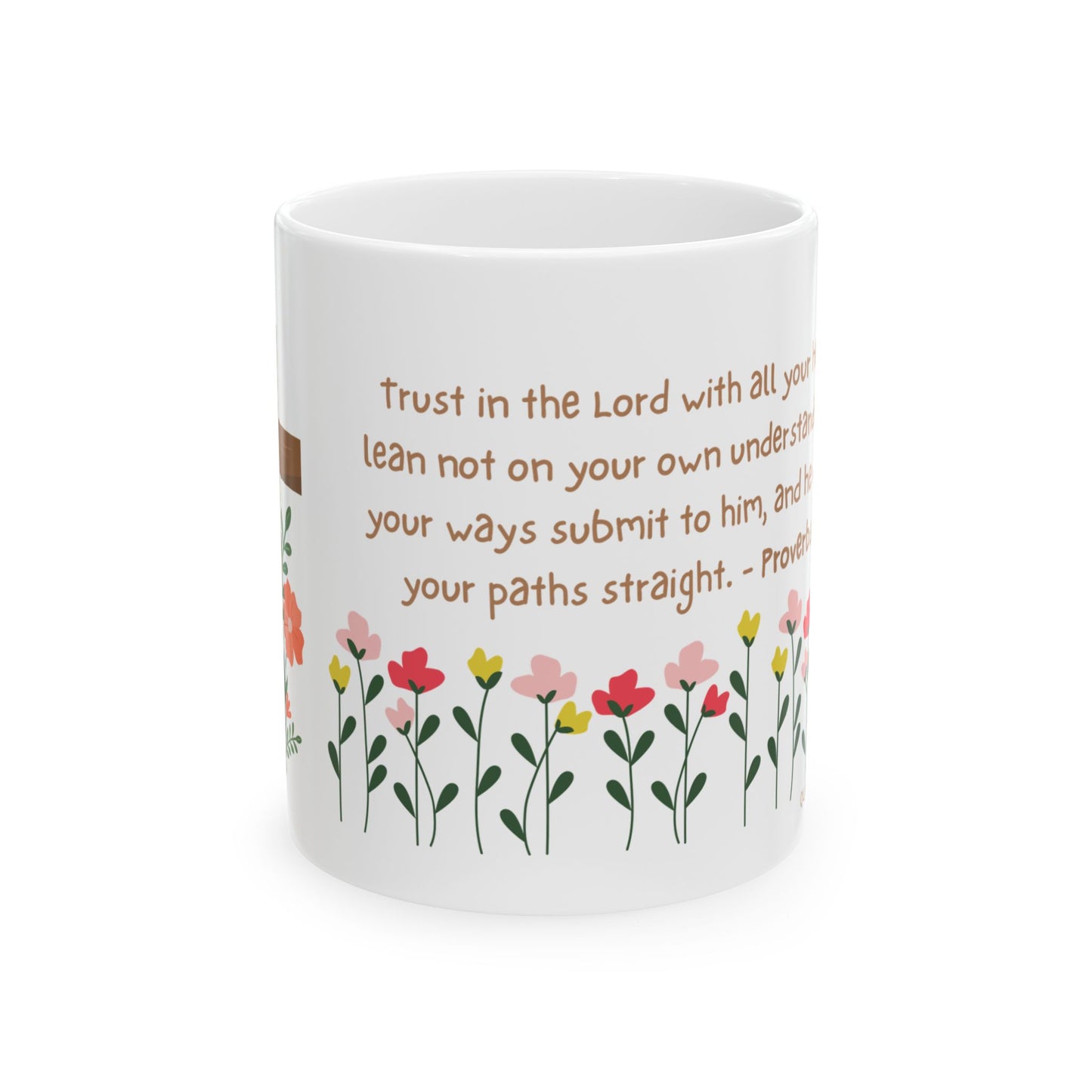 Floral Scripture Ceramic Mug - Perfect for Inspirational Gifts or Morning Coffee