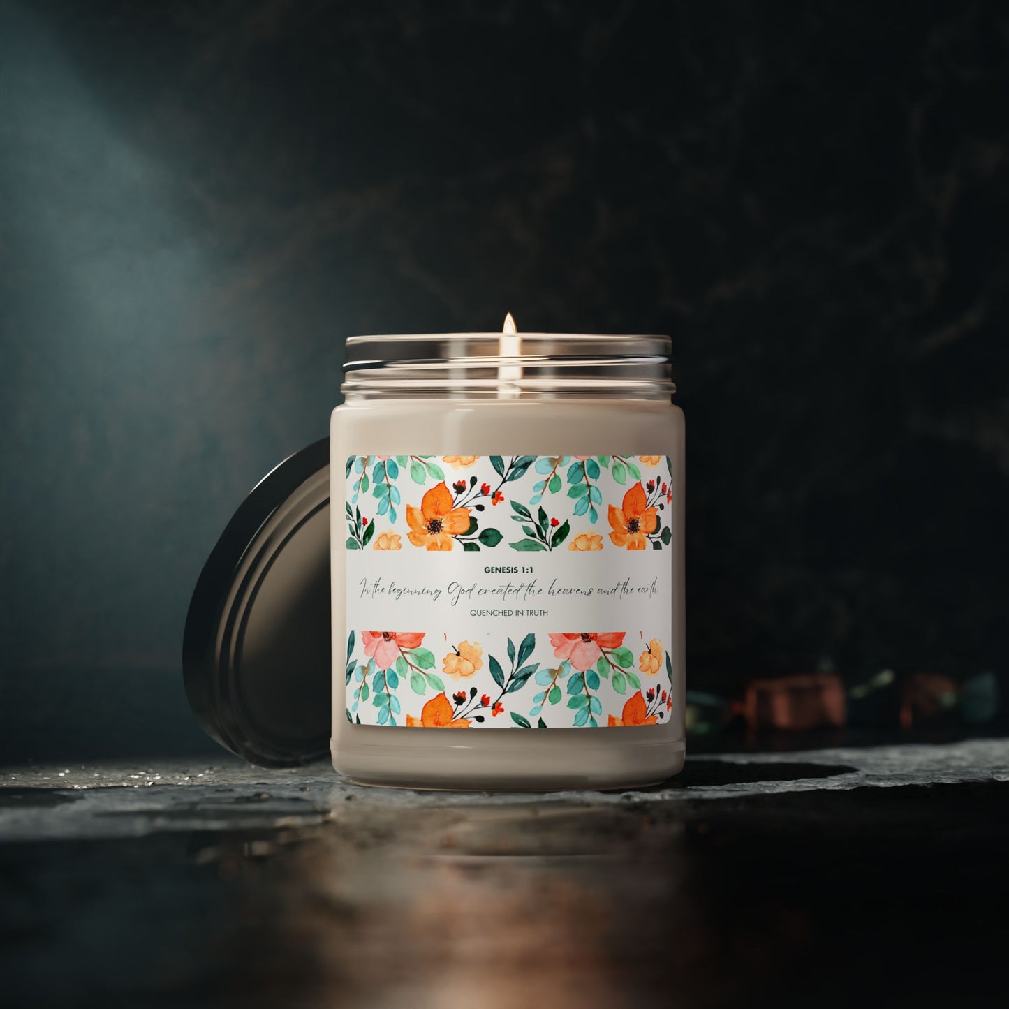 Scented Soy Candle - Genesis 1: 1 Inspirational Home Decor