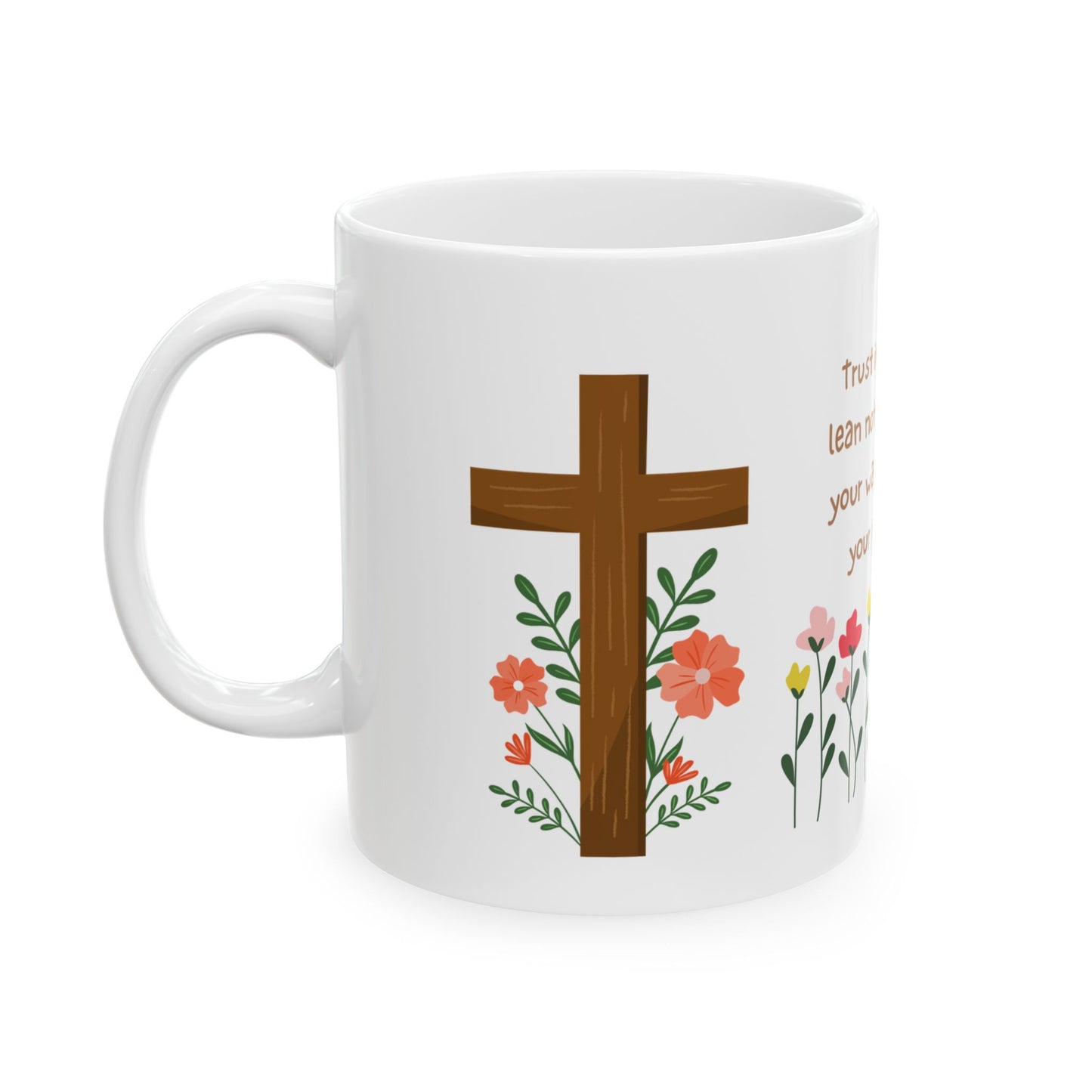 Floral Scripture Ceramic Mug - Perfect for Inspirational Gifts or Morning Coffee