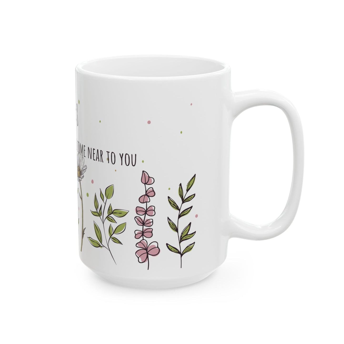 Floral Scripture Ceramic Mug - Perfect for Inspirational Gifts or Morning Coffee