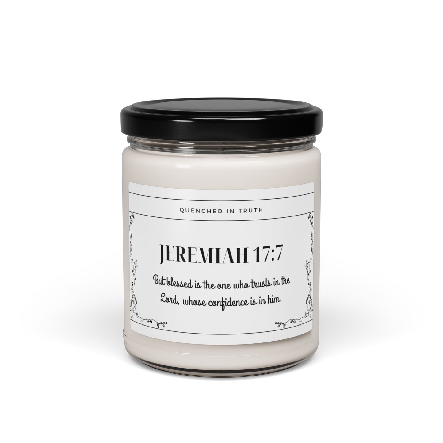 Scented Soy Candle - Jeremiah 17:7 Inspirational Home Decor